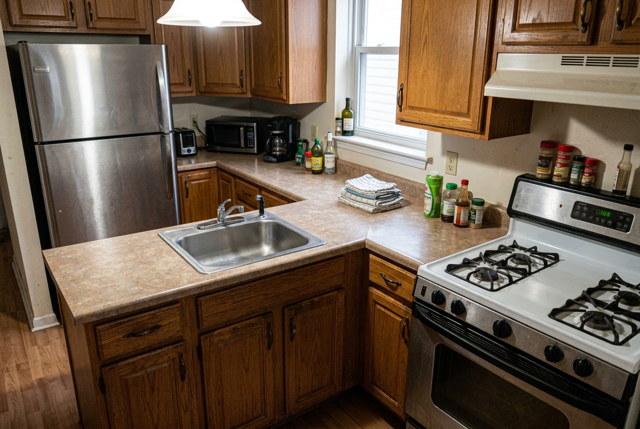 Kitchen deep clean after professional cleaning by Cleantique Co.